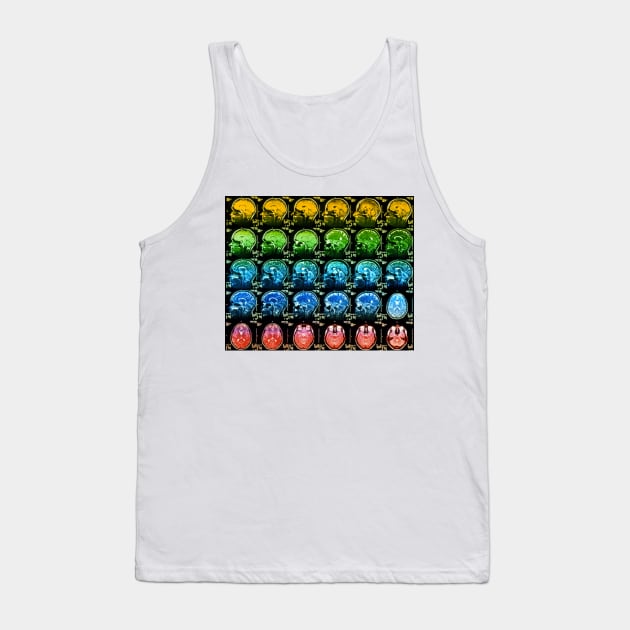 Coloured MRI scans of a healthy human brain (P332/0331) Tank Top by SciencePhoto